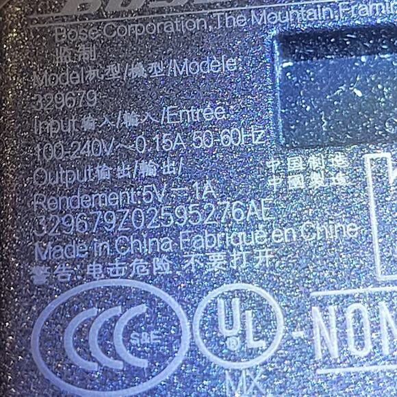 Bose 329679 5V 1A Bluetooth USB Headphone Wall AC Power Adapter - Picture 6 of 6